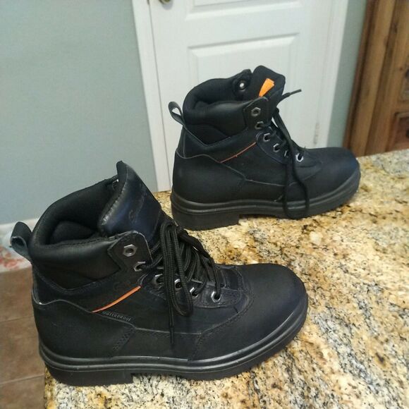 GENUINE GRIP 7800 Size 7W Women's Motorcycle / Leather Work Boot Steel Toe Black - Picture 3 of 12